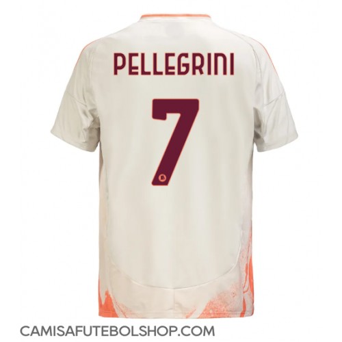 Camisa de time de futebol AS Roma Lorenzo Pellegrini #7 Replicas 2º Equipamento 2024-25 Manga Curta